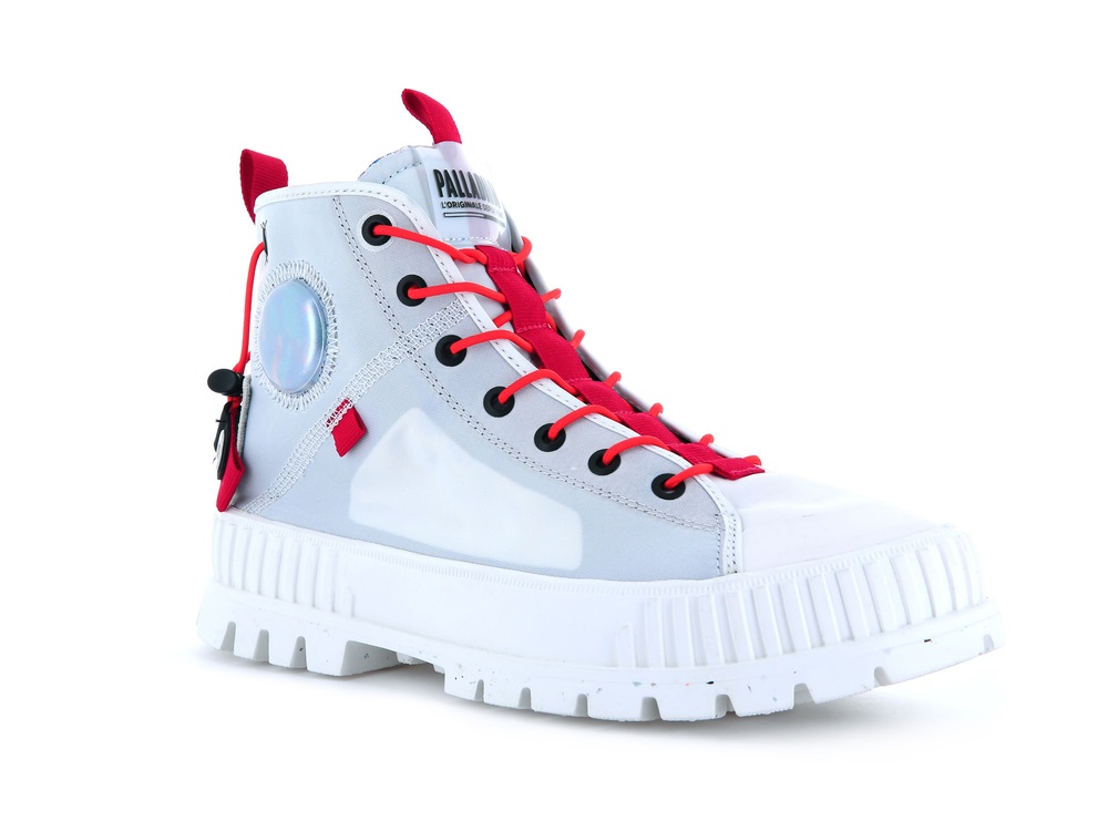 Zapatos Altas Palladium PALLASHOCK MID TICKET TO EARTH Hombre Blancas | Costa Rica-57328